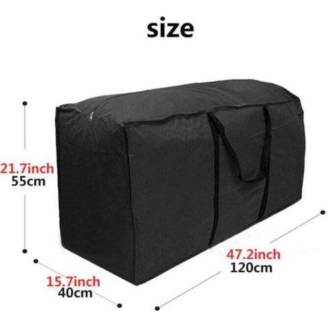 Sac de Rangement - 120x40x55 cm - Oxford 210D Imperméable - Pour Coussins de Jardin Oreillers Draps - 1 Pièce (1/4)
