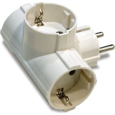 Adaptador elec 79x83x63 tt 16a-250v tri lat polic bl famat