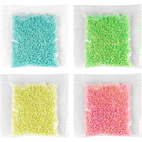 Sable lumineux 4 sacs 10 g sac réutilisable sable lumineux aquarium sable bricolage pierre lumineuse bouteille de souhait gravier décoratif pour la décoration de la maison et du jardin des fées (1/5)