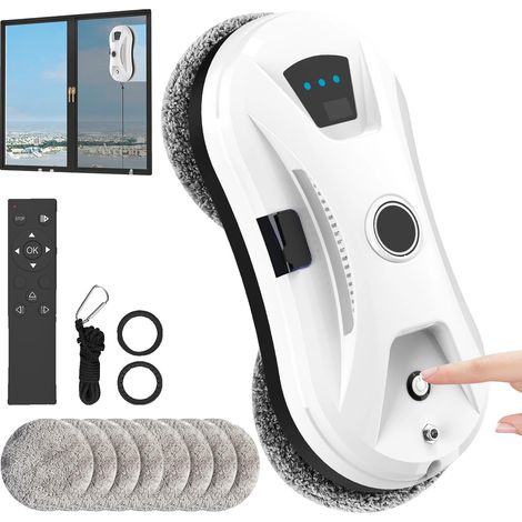 Robot de Nettoyage de Fenêtres, Aspiration de 5600Pa, Spray d'Eau Automatique, Blanc 5600pa (1/2)