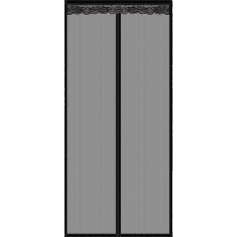 Magnetic Fly Screen Door 120x220cm, Ultrafine Mesh Magnetic Curtain with Automatic Closing, Suitable for Balcony, Basement and Terrace Doors, Black (1/5)