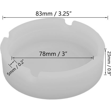 Lot de 8 cendriers ronds fluorescents en caoutchouc de silicone résistant à la chaleur 4 couleurs (1/4)