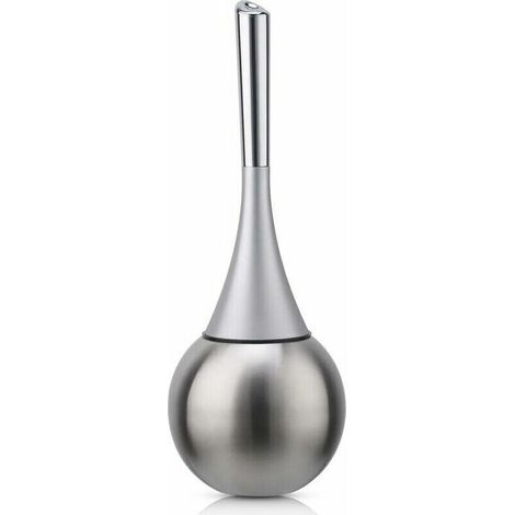 Porte-brosse WC autoportant en acier inoxydable 304 – Finition brossée et résistante aux rayures – Ensemble complet avec brosse – Argent (1/5)