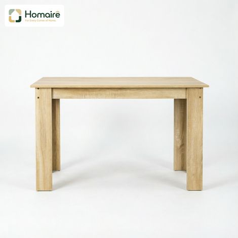 Table à manger en beige et panneau de particules beige 120 x 69 x 75 cm HOMAIRE (1/5)