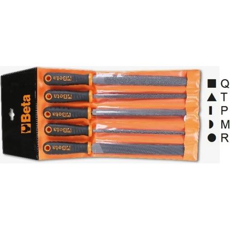 Beta 1719BMD8/B5 Sac à limes avec poignée bâtarde 5 Pcs.