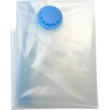 Lot de 5 Housses de rangement sous vide - Etanche - L 100 x 80 cm - Transparent - Plastique (1/4)