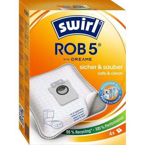 Swirl ROB 5 EcoPor Staubsaugerbeutel 4 Staubbeutel Staubsaugerbeutel