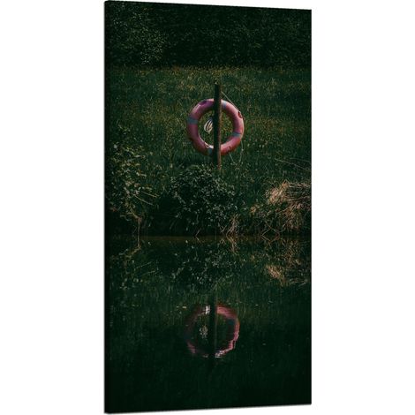 Lienzo impreso Naturaleza Lago Oscuro 60x120 cm