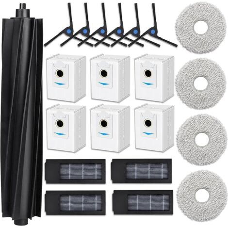 Paryou – Accessoires pour aspirateur Ecovacs Deebot X2 – 1 brosse principale en caoutchouc – 4 filtres HEPA – 6 sacs tissu non tissé – 4 lingettes microfibre - DEX86 (1/5)