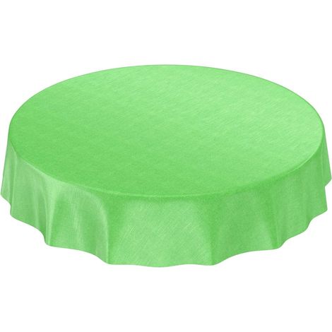 1 Nappe en toile cirée, aspect lin, lavable 30°C, dos non tissé, rectangulaire ronde ovale, intérieur extérieur