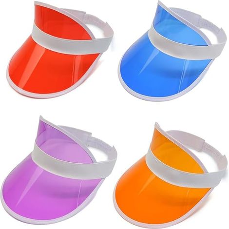 Zonneklep - Rand 10 Cm - Transparante UV-Bescherming - Ademend Polyester - Voor Golf Fietsen Hardlopen - Set Van 4 (1/5)