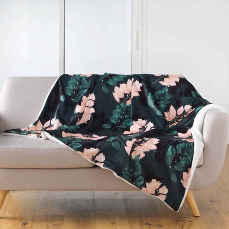 Plaid Velours "Belline" 125x150cm Émeraude (1/4)