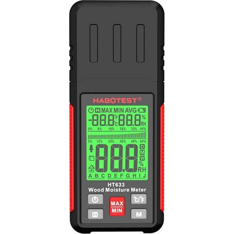 Medidor digital de humedad de la madera HT633 con pantalla LCD