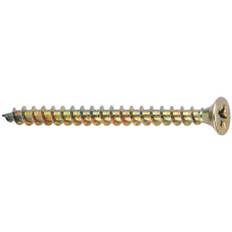 Lot de 200 vis a' bois mode'le 05052 6x60 mm en acier tropicalise' tete fraise'e pour panneaux agglome're's agglome're's