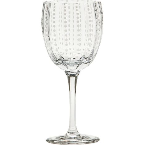 Zafferano Verre À Pied En Verre Soufflé Série Perle Transparent Lot De 2 Pièces - Design Élégant Et Artisanal Pour Votre Table Raffinée (1/4)