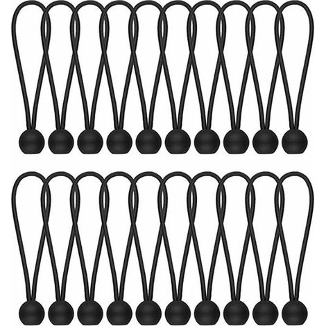 20 Pack Bungee Cords for Bungee Tarpaulin, Bungee Tarpaulin, Rope Ties for Banner, Tarps, Pavilions, Tents, Bungee Tent Hooks, Tarp Holder, Flag Poles.