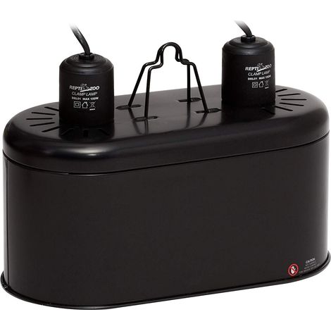 Lampe double Repti-Zoo pour 2 ampoules de 150 W (1/5)