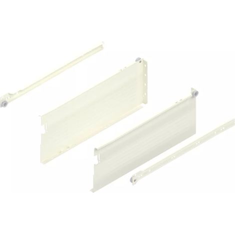 Côté de tiroir Metabox avec coulisses - Blum - Hauteur H : 150 mm - 550 mm