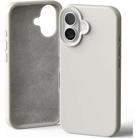 Coque iPhone 16 en silicone effet pierre de mercure