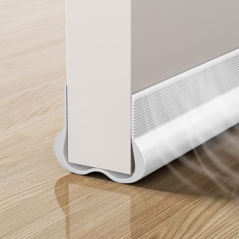 93cm Calfeutrer Bas de Porte, Boudin de Porte, Joint Inferior de Porte, Silicone Bande D'étanchéité Niet nodig om te kleven, Door Naad Strip, Anti Stream D'air Calfeutrer Seuil Porte (wit) (1/5)