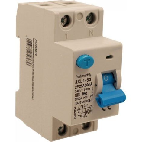 ETTROIT Interruttore Differenziale Puro 2P 25A 30mA 220V-6KA Curva F - JX3225610