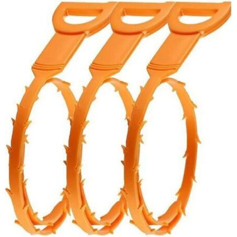 3pcs Bathroom Hook Kitchen Sink Bath Hair Cleaner Hook Brush Long Hair Collector