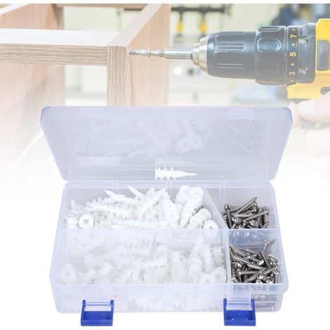 Ensemble de 240 chevilles d'expansion en nylon 304 et vis en acier inoxydable (1/5)