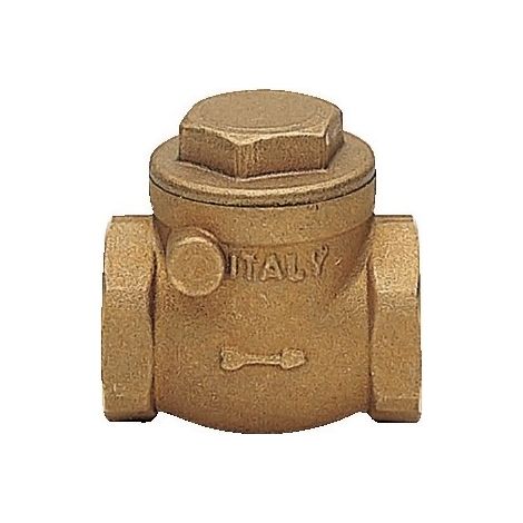Valvola di ritegno a clapet 1/2" orizzontale sede in gomma, tipo a battente, sabbiata H0202S04 (1/2)