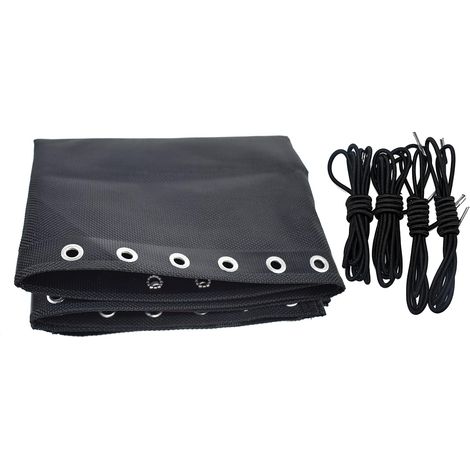 Replacement Fabric for Sun Lounger with 4 Elastic Ropes, Replacement Sun Lounger Kit – Black 160 x 43 cm (1/5)