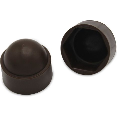 M10-Schraubenabdeckung, 17-mm-Schlüssel, braun, 50 Stück (1/2)