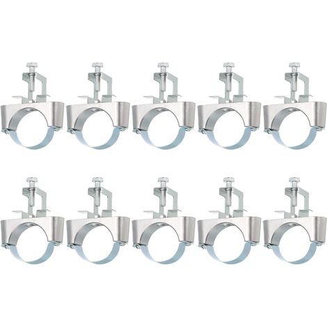 10Pcs Attache de Conduit Collier de Serrage avec Pince de Poutre Adaptée pour Tuyau de 2" (50mm) Support de Support de Câble pour Poutre en I, Conduit, Tuyau, Câble (1/5)