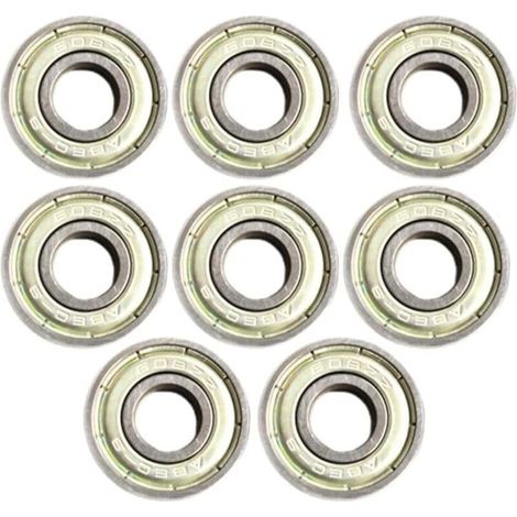 Satz mit 8 abgedichteten 608ZZ (ABEC11) Edelstahl-Rollenlagern