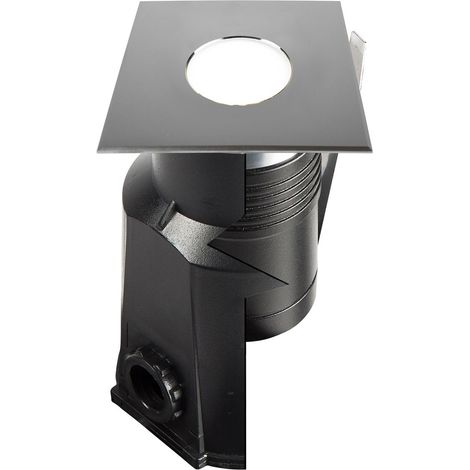 Encastré de sol extérieur MINI ZEPH 24 carré inox 4000K 0,5W - EUROPOLE - 464311