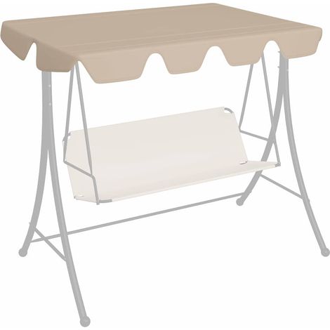 Toit de rechange de balançoire Rapide à Installer Tonnelle Tente Pavillon - Beige 150/130x70/105 cm BV351547 - BonneVie (1/5)