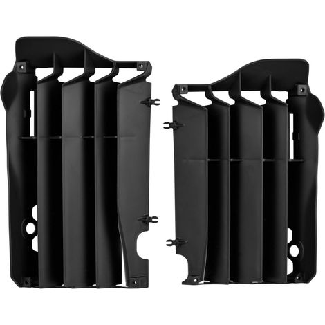 Juego de rejillas protectoras para radiador Polisport CRF 250R 14 15, color negro y duradero. (1/2)