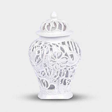 Deko-Vase aus durchbrochenem Porzellan Retrò (1/2)