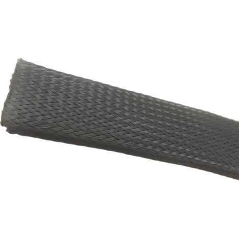 Gaine Tressée 15mm RS PRO, Gris en PET ( Prix pour Bobine de 15 Mètres ) (1/3)