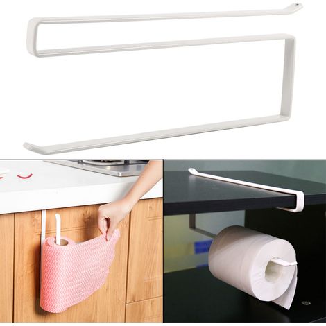 Support de rangement cuisine en inoxydable pour rouleau papier essuie-tout sous armoire Métal (1/5)