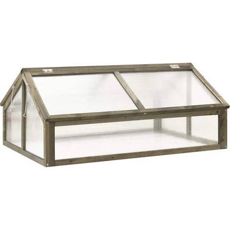 vidaXL Serre Gris 114x80x50 cm Bois de sapin (1/5)