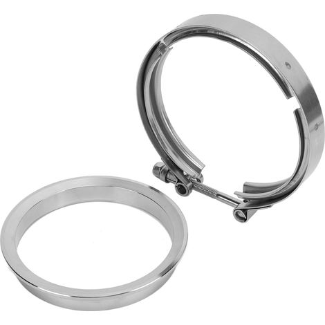 Bride de serrage pour tube d'échappement 5,75 pouces, remplacement compatible turbo Borg Warner S400 S480 S463 S467 T6, collier robuste en acier, fixation étanche pour collecteur, kit de montage unive (1/5)