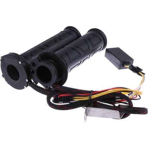 Guidon électrique moulé de 22 mm, à température contrôlée, chauffe-guidon pour scooter, poignées chauffantes réglables, accessoires moto, compatible hiver. (1/4)