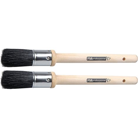 FMprofessional 21440 Cendrier Pinceau, 2 unites, Bois, Noir, 50 x 50 x 20 cm