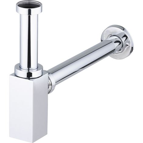 Sifón cuadrado de latón para lavabo 1'1/4 NOYON & THIEBAULT Cromo