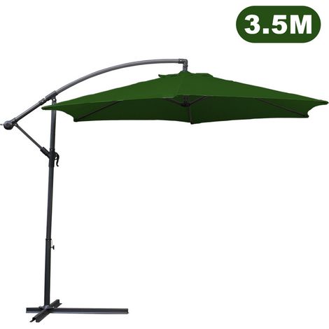 VINGO Ombrellone Deporté Jardin Pavillon 350 cm - Verde (1/5)