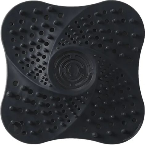 Praktischer Haarfänger, Duschfilter, Waschbeckenstöpsel, Bodenablauffilter, Anti-Verstopfungs-Badewannenkappe, Badezimmerstöpsel, Toilettenabflussstöpsel, schwarzes Werkzeug (1/2)