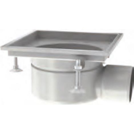 Siphon de sol 218 DN 100 m. GV 1.4301/Horizontal. Monobloc 300x300, FHD