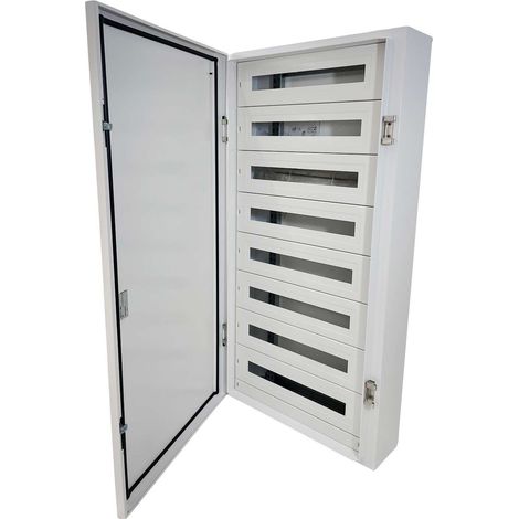 IDE – 65SUP144192PO – Coffret électrique nu étanche IP65 – 8 rangées de 24 modules – Dimensions 1310x670x212mm – Porte pleine avec 2 serrures (1/5)