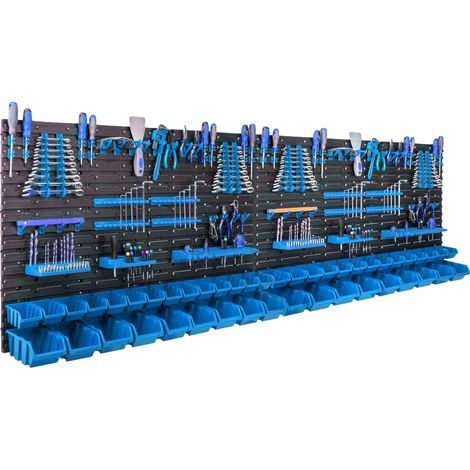 Panel de herramientas, material plástico, 231,6 cm x 78 cm, apto para talleres y garajes, montaje en pared, móvil y fácil de instalar. (1/5)