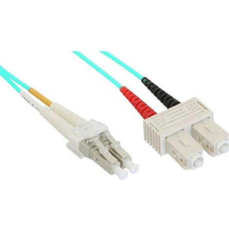 Câble fibre optique Duplex InLine®, LC/SC 50/125µm, OM3, 7,5m