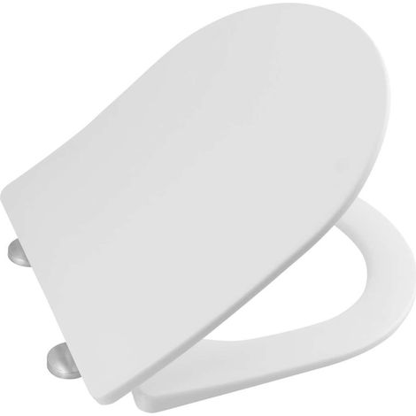 Aqualine Vermet - Asiento de inodoro, Slim, SoftClose, blanco VRS008